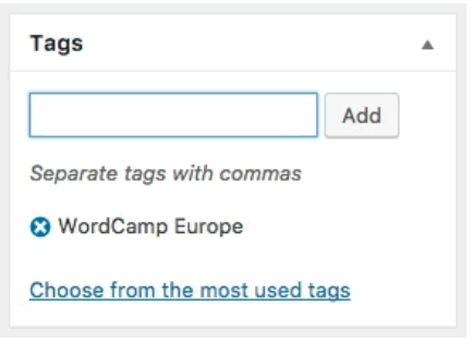 Creating Tags in WordPress