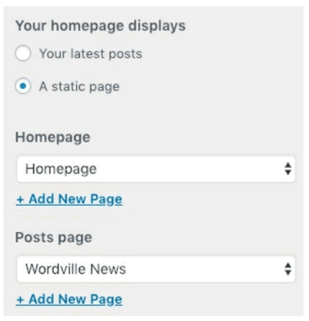 Creating your HomePage and New Pages in WordPress