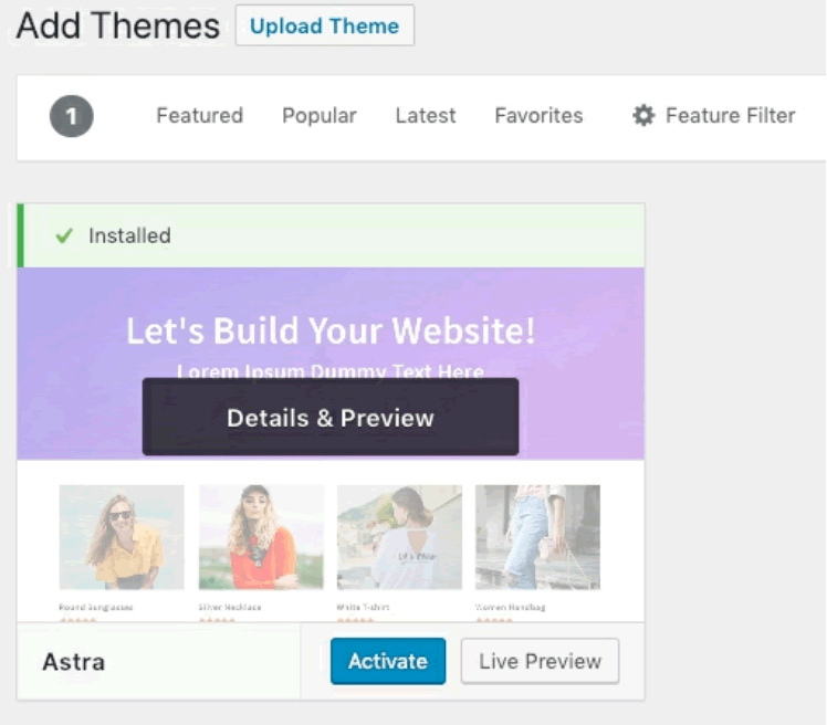 Installing Themes in WordPress
