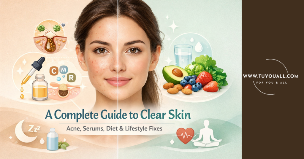 A Complete Guide to Clear Skin Acne Serums Diet Lifestyle FIXES Dermatologists Guide to Healthy Skin