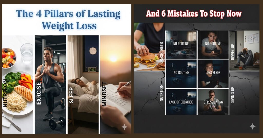 The 4 Pillars of Lasting Weight Loss And 6 Mistakes To Stop Now