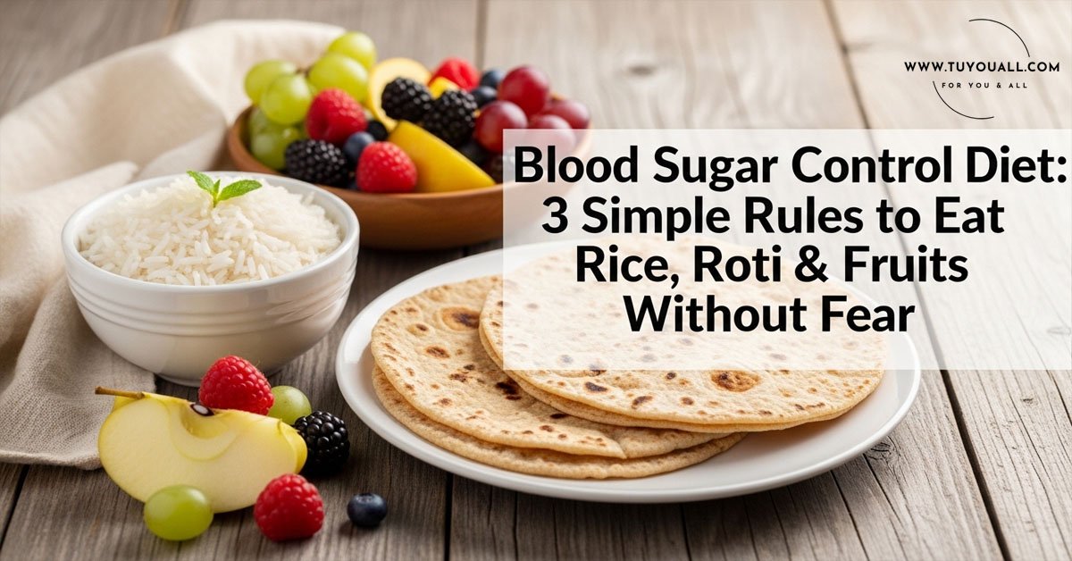 Blood Sugar Control Diet 3 Simple Rules to Eat Rice Roti Fruits Without Fear Blood Sugar Control Diet- 3 Simple Rules to Eat Rice, Roti & Fruits Without Fear