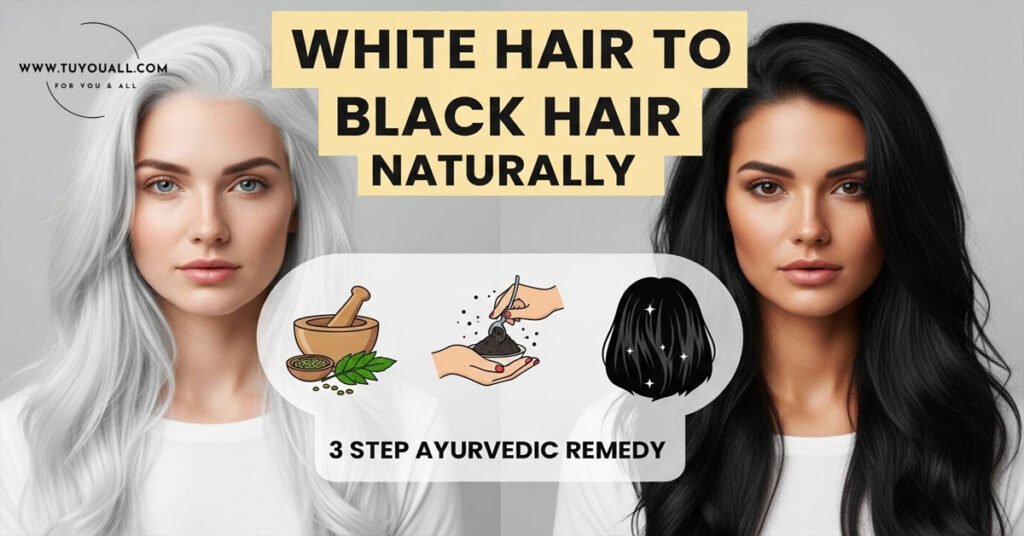 White Hair to Black Hair Naturally 3 Step Ayurvedic Remedy White Hair to Black Hair Naturally ( 3 Step Ayurvedic Remedy)