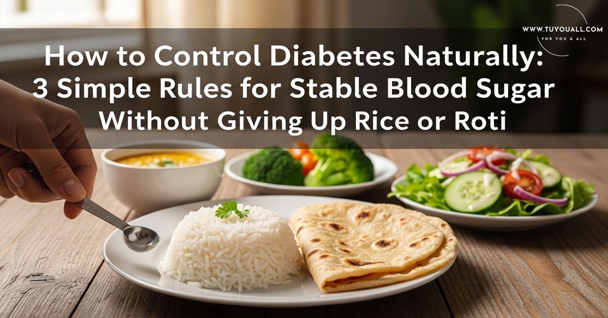 How to Control Diabetes Naturally- 3 Simple Rules for Stable Blood Sugar Without Giving Up Rice or Roti