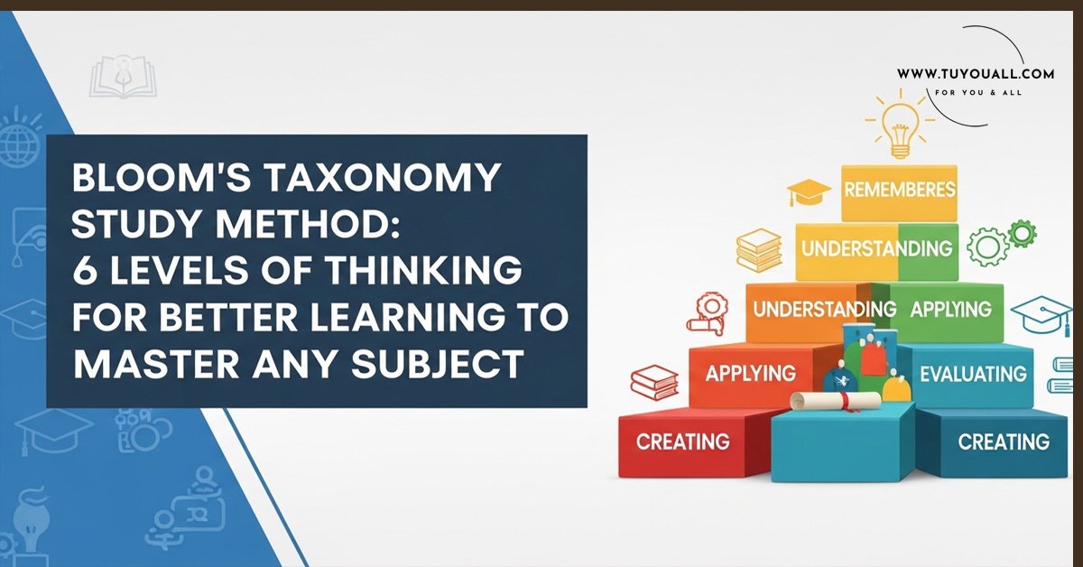 Blooms Taxonomy Study Method- 6 Levels of Thinking for Better Learning to Master Any Subject