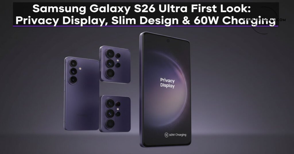 Samsung Galaxy S26 Ultra First Look Privacy Display Slim Design 60W Charging Samsung Galaxy S26 Ultra First Look- Privacy Display, Slim Design & 60W Charging