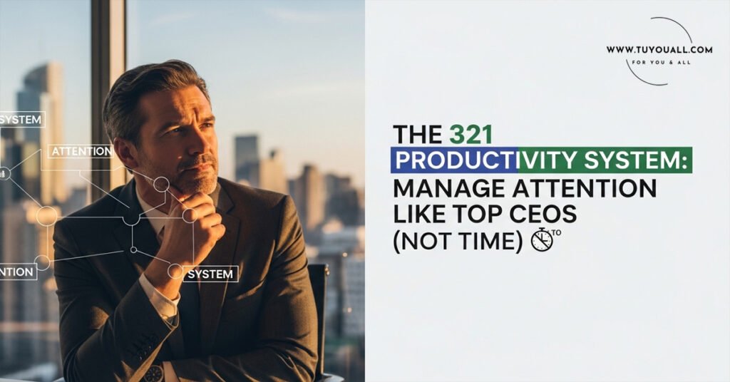 The 321 Productivity System Manage Attention Like Top CEOs Not Time The 321 Productivity System- Manage Attention Like Top CEOs (Not Time)