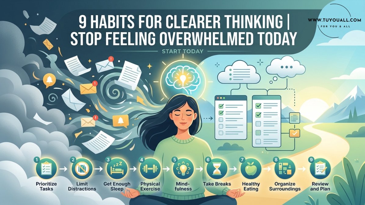 9 Habits for Clearer Thinking - Stop Feeling Overwhelmed Today