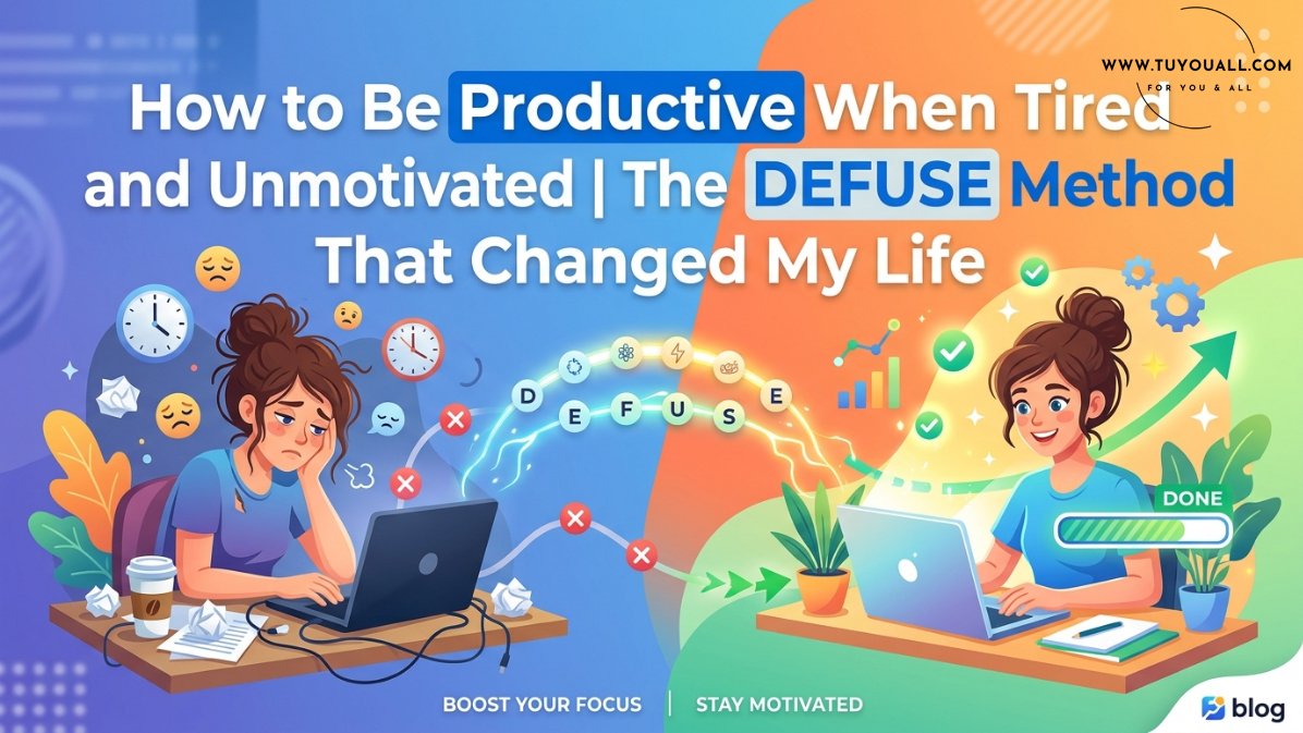 How to Be Productive When Tired and Unmotivated - The DEFUSE Method That Changed My Life