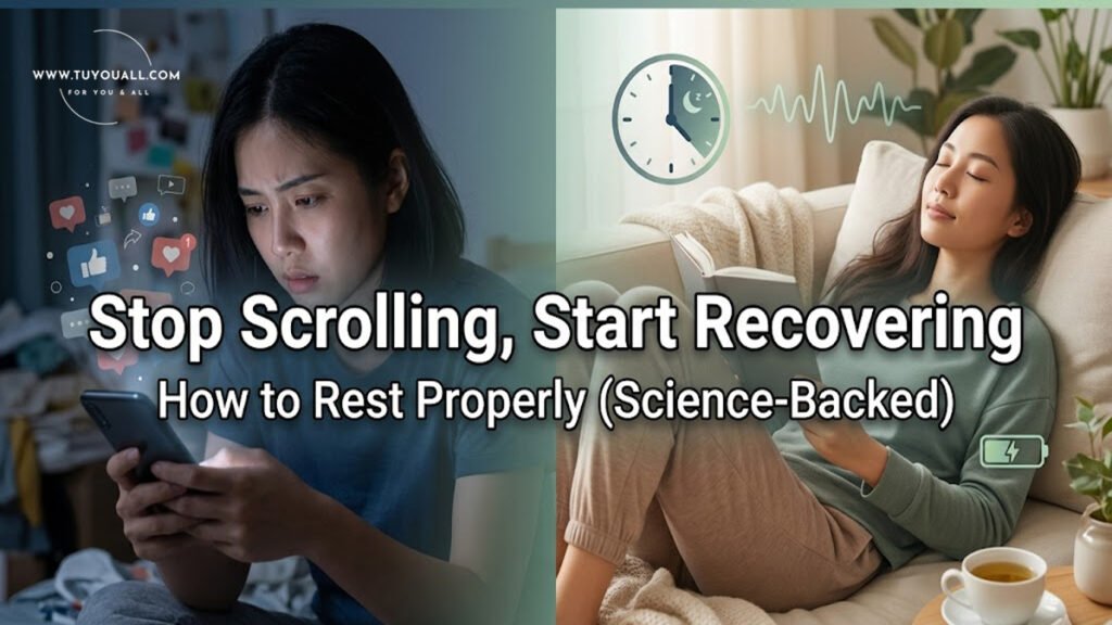Stop Scrolling, Start Recovering- How to Rest Properly (Science-Backed)